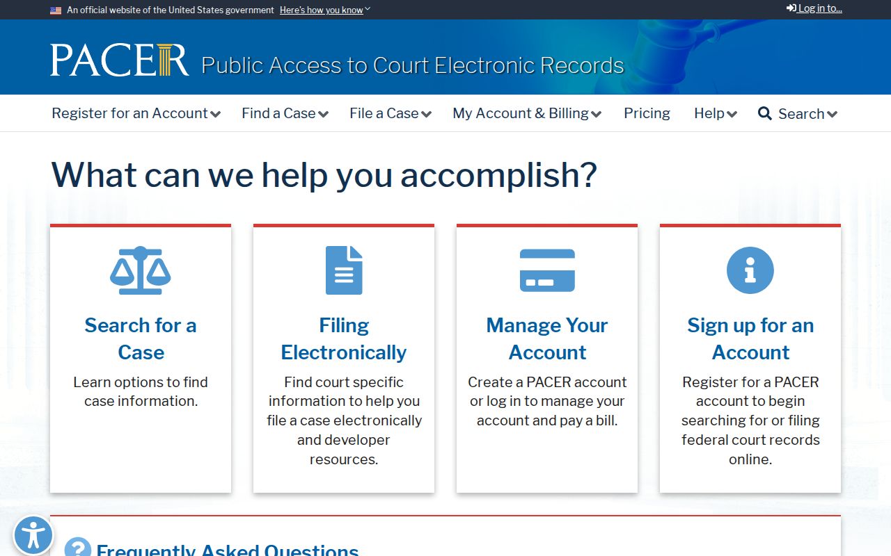 Culver City resident lookup showing the federal PACER search portal